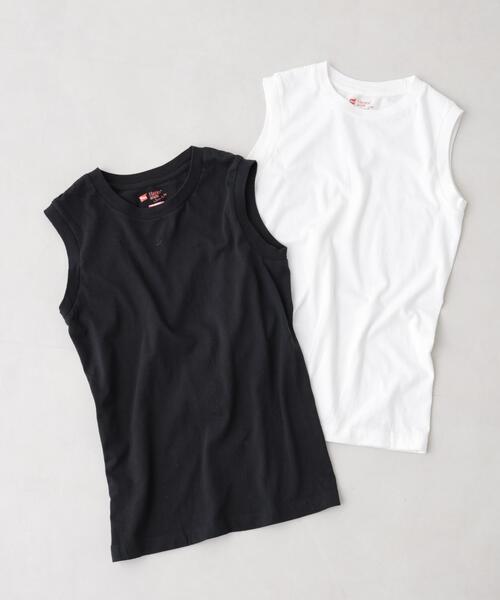 HANES(ヘインズ)の「Hanes/2P JapanFit for HER スリーブレスTシャツ(Tシャツ/カットソー・レディース・プラチナム/その他1・M)」の15枚目の写真