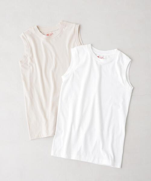 HANES(ヘインズ)の「Hanes/2P JapanFit for HER スリーブレスTシャツ(Tシャツ/カットソー・レディース・プラチナム/その他1・M)」の22枚目の写真