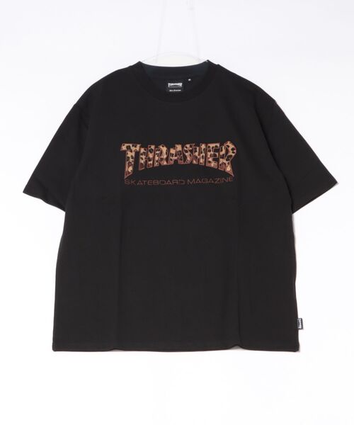 THRASHER(スラッシャー)の「Applique Logo S/S T-SHIRTS/THRASHER スラッシャー ロゴアップリケ風デザイン 半袖Tシャツ オーバーサイズ・ワイドシルエットストリート スケーターユニセックス(Tシャツ/カットソー・メンズ・ブラック系その他/ブラック/アッシュグレー・MEDIUM/X-LARGE/LARGE)」の12枚目の写真
