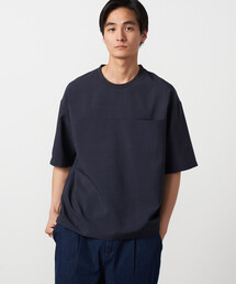 【吸水速乾】リネンライクポリエステル 布帛Tシャツ