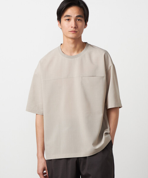 COMME CA ISM（コムサイズム）の「【吸水速乾】リネンライクポリエステル 布帛Tシャツ（Tシャツ/カットソー・メンズ・カーキ/ブラック/ベージュ/ネイビー・LARGE/MEDIUM）」の12枚目の写真