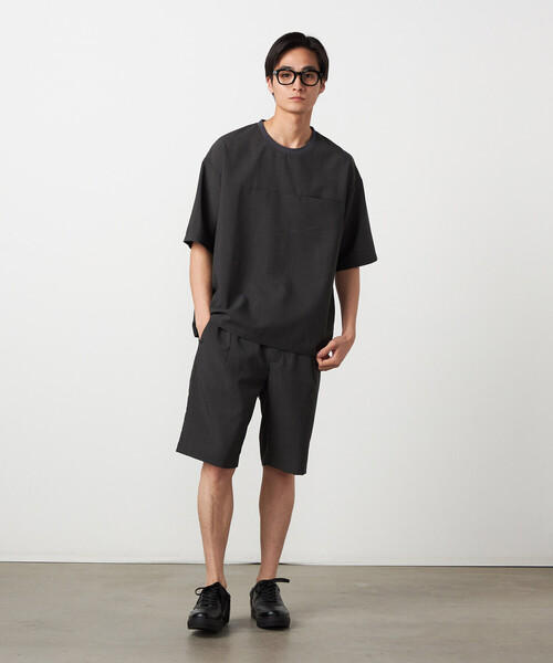 COMME CA ISM（コムサイズム）の「【吸水速乾】リネンライクポリエステル 布帛Tシャツ（Tシャツ/カットソー・メンズ・カーキ/ブラック/ベージュ/ネイビー・LARGE/MEDIUM）」の13枚目の写真