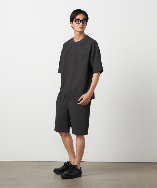 COMME CA ISM（コムサイズム）の「【吸水速乾】リネンライクポリエステル 布帛Tシャツ（Tシャツ/カットソー・メンズ・カーキ/ブラック/ベージュ/ネイビー・LARGE/MEDIUM）」の15枚目の写真