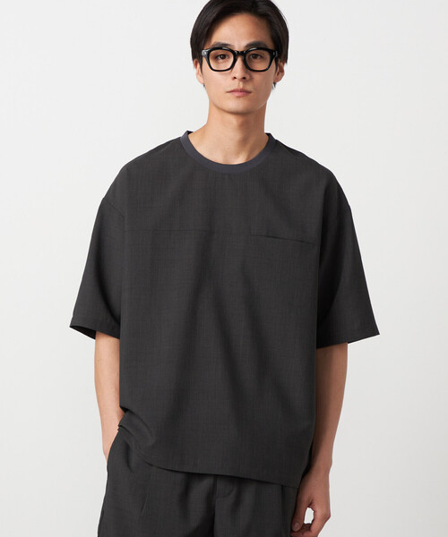 COMME CA ISM（コムサイズム）の「【吸水速乾】リネンライクポリエステル 布帛Tシャツ（Tシャツ/カットソー・メンズ・カーキ/ブラック/ベージュ/ネイビー・LARGE/MEDIUM）」の17枚目の写真