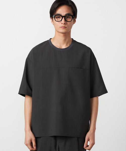 COMME CA ISM（コムサイズム）の「【吸水速乾】リネンライクポリエステル 布帛Tシャツ（Tシャツ/カットソー・メンズ・カーキ/ブラック/ベージュ/ネイビー・LARGE/MEDIUM）」の18枚目の写真
