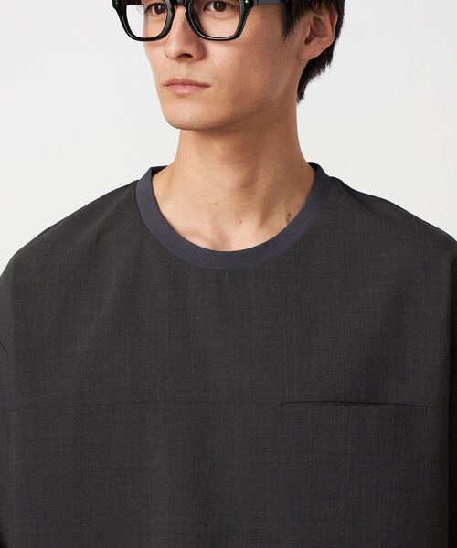 COMME CA ISM（コムサイズム）の「【吸水速乾】リネンライクポリエステル 布帛Tシャツ（Tシャツ/カットソー・メンズ・カーキ/ブラック/ベージュ/ネイビー・LARGE/MEDIUM）」の21枚目の写真