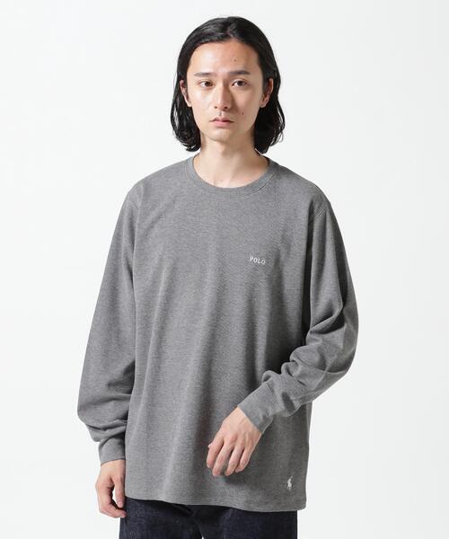POLO RALPH LAUREN SLEEPWEAR(ポロラルフローレンスリープウェア)の「POLO RALPH LAUREN/ポロラルフローレン/WAFFLE CREW NECK LONG SLEEVE(Tシャツ/カットソー・メンズ・チャコールグレー/ネイビー・XL/M)」の1枚目の写真