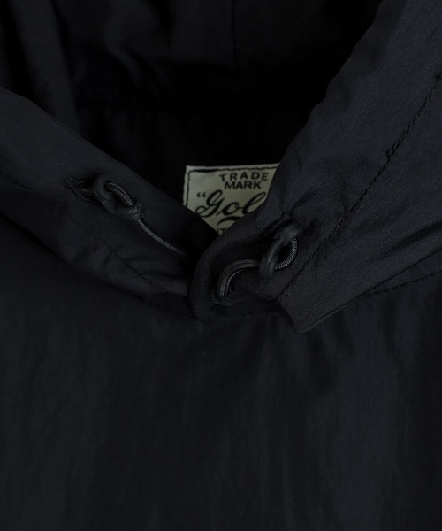 GOLD（ゴールド）の「GOLD / ゴールド：COTTON / NYLON WEATHER CLOTH PULLOVER PARKA：26A-GL15858[MUS]（ナイロンジャケット・メンズ・ブラック・M）」の3枚目の写真