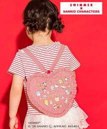 SLAP SLIP（スラップスリップ）の「【SWIMMERｘサンリオキャラクターズｘSLAPSLIP】フリル付きハートリュック（バックパック/リュック）」