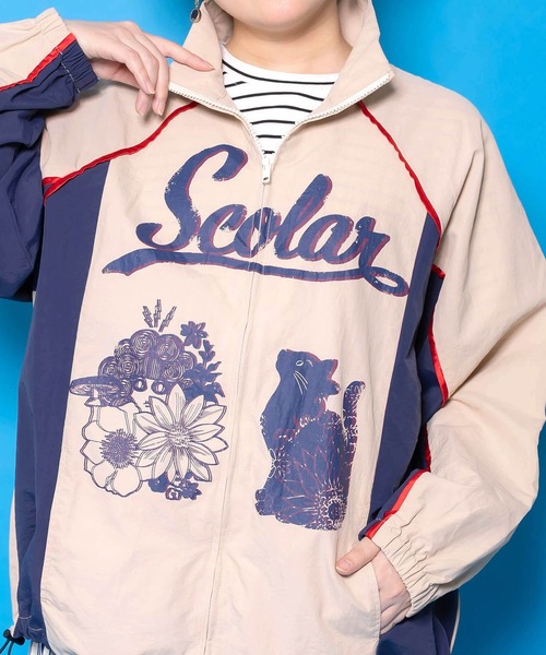 ScoLar（スカラー）の「ScoLar(スカラー) スカラーちゃん×ネコ レーシング風ブルゾン（ブルゾン・レディース・アイボリー・MEDIUM）」の11枚目の写真