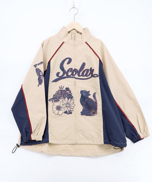 ScoLar（スカラー）の「ScoLar(スカラー) スカラーちゃん×ネコ レーシング風ブルゾン（ブルゾン・レディース・アイボリー・MEDIUM）」の8枚目の写真