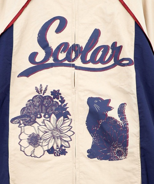 ScoLar（スカラー）の「ScoLar(スカラー) スカラーちゃん×ネコ レーシング風ブルゾン（ブルゾン・レディース・アイボリー・MEDIUM）」の6枚目の写真