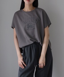 カレッジロゴ刺繍スウェットTシャツ