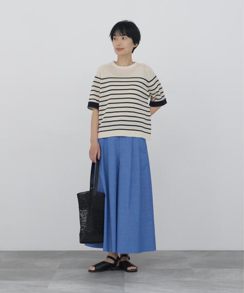 human woman(ヒューマンウーマン)の「◆【名品/ウォッシャブル/4カラー展開】ハイゲージギマ クルーネックラグランプルオーバー(ニット/セーター・レディース・ブラウン系その他/ホワイト系その他3/レッド/ブルー・MEDIUM)」の12枚目の写真
