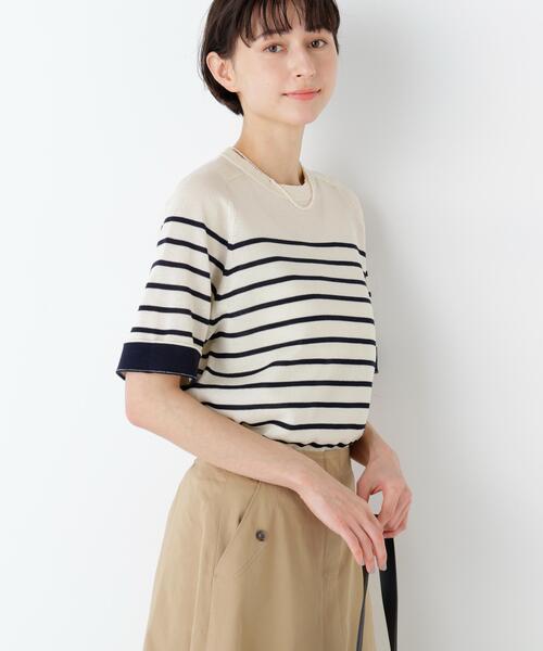human woman(ヒューマンウーマン)の「◆【名品/ウォッシャブル/4カラー展開】ハイゲージギマ クルーネックラグランプルオーバー(ニット/セーター・レディース・ブラウン系その他/ホワイト系その他3/レッド/ブルー・MEDIUM)」の13枚目の写真