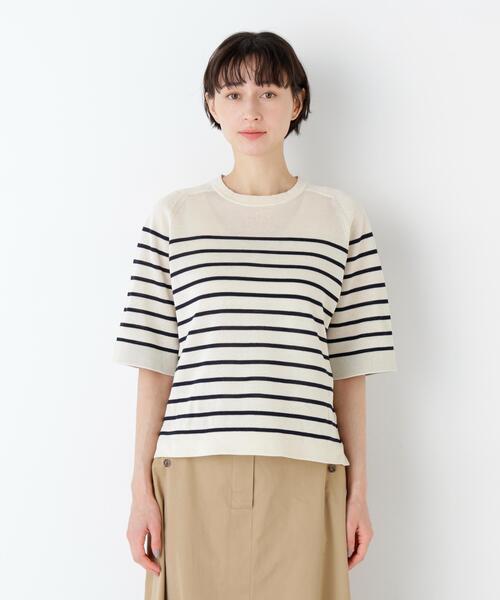human woman(ヒューマンウーマン)の「◆【名品/ウォッシャブル/4カラー展開】ハイゲージギマ クルーネックラグランプルオーバー(ニット/セーター・レディース・ブラウン系その他/ホワイト系その他3/レッド/ブルー・MEDIUM)」の16枚目の写真