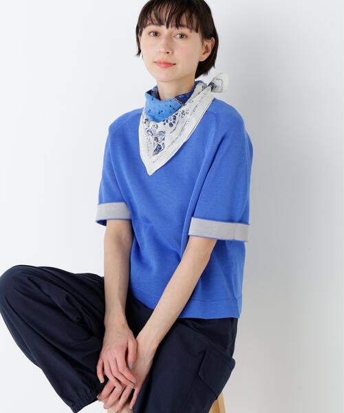 human woman(ヒューマンウーマン)の「◆【名品/ウォッシャブル/4カラー展開】ハイゲージギマ クルーネックラグランプルオーバー(ニット/セーター・レディース・ブラウン系その他/ホワイト系その他3/レッド/ブルー・MEDIUM)」の12枚目の写真