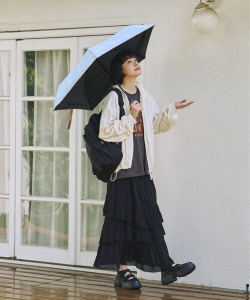 BIRTHDAY BAR（バースデイバー）の「【SAHIR サヒール】　晴雨兼用自動開閉折り畳み傘（折りたたみ傘・レディース・ホワイト/ピンク/ブルー・0）」の10枚目の写真