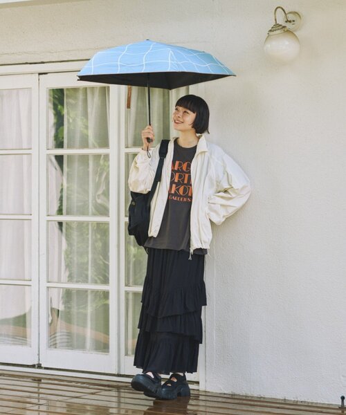 BIRTHDAY BAR（バースデイバー）の「【SAHIR サヒール】　晴雨兼用自動開閉折り畳み傘（折りたたみ傘・レディース・ホワイト/ピンク/ブルー・0）」の11枚目の写真