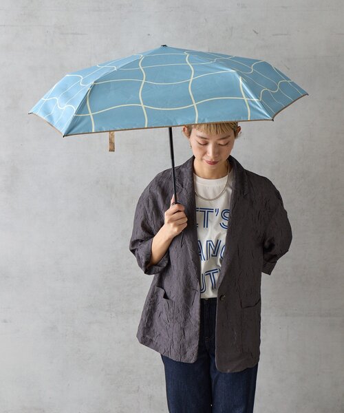 BIRTHDAY BAR（バースデイバー）の「【SAHIR サヒール】　晴雨兼用自動開閉折り畳み傘（折りたたみ傘・レディース・ホワイト/ピンク/ブルー・0）」の4枚目の写真
