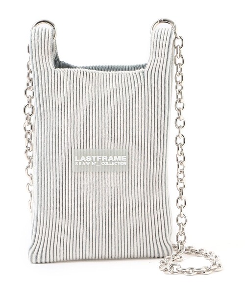 LASTFRAME(ラストフレーム)の「【LASTFRAME/ラストフレーム】マーケットバッグ KYOTO METALLIC MARKET BAG MINI (CHAIN) L25420(ショルダーバッグ・レディース・シルバー系その他/ブラック・FREE)」の2枚目の写真