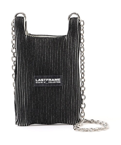 LASTFRAME(ラストフレーム)の「【LASTFRAME/ラストフレーム】マーケットバッグ KYOTO METALLIC MARKET BAG MINI (CHAIN) L25420(ショルダーバッグ・レディース・シルバー系その他/ブラック・FREE)」の1枚目の写真