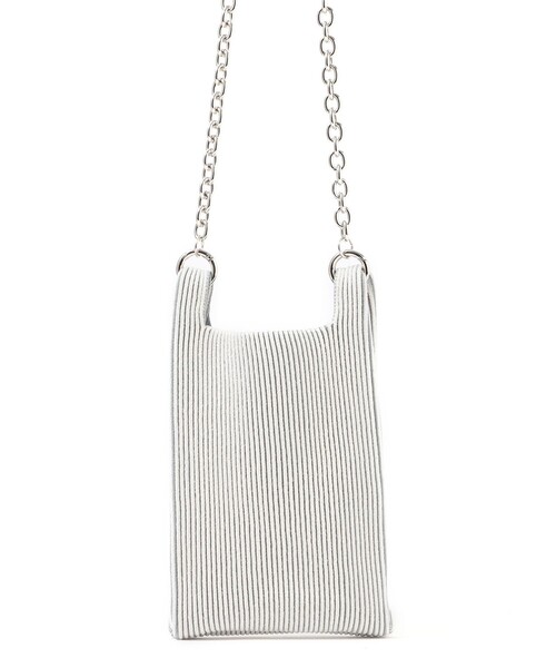 LASTFRAME(ラストフレーム)の「【LASTFRAME/ラストフレーム】マーケットバッグ KYOTO METALLIC MARKET BAG MINI (CHAIN) L25420(ショルダーバッグ・レディース・シルバー系その他/ブラック・FREE)」の4枚目の写真