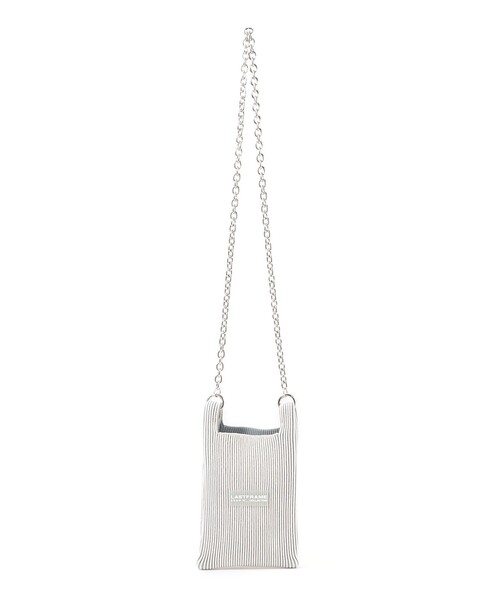 LASTFRAME(ラストフレーム)の「【LASTFRAME/ラストフレーム】マーケットバッグ KYOTO METALLIC MARKET BAG MINI (CHAIN) L25420(ショルダーバッグ・レディース・シルバー系その他/ブラック・FREE)」の10枚目の写真