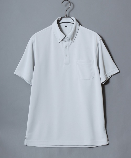 ANPAS(アンパス)の「Sweat-Concealing Polo Shirt / フレッシュテック 汗染み防止カノコポロシャツ 汗隠し/透けにくい/UV対策/接触冷感/ドライ メンズ ビジカジ(ポロシャツ・メンズ・グレー/ブラック/ネイビー/ホワイト・LL/L/M)」の18枚目の写真