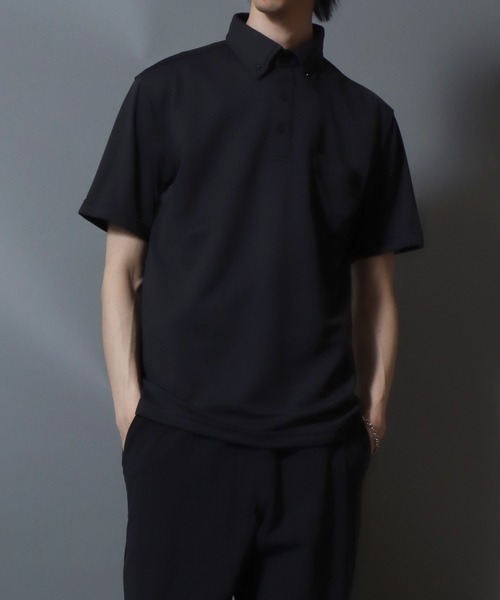 ANPAS(アンパス)の「Sweat-Concealing Polo Shirt / フレッシュテック 汗染み防止カノコポロシャツ 汗隠し/透けにくい/UV対策/接触冷感/ドライ メンズ ビジカジ(ポロシャツ・メンズ・グレー/ブラック/ネイビー/ホワイト・LL/L/M)」の15枚目の写真