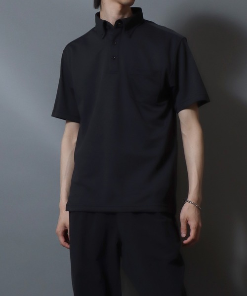 ANPAS(アンパス)の「Sweat-Concealing Polo Shirt / フレッシュテック 汗染み防止カノコポロシャツ 汗隠し/透けにくい/UV対策/接触冷感/ドライ メンズ ビジカジ(ポロシャツ・メンズ・グレー/ブラック/ネイビー/ホワイト・LL/L/M)」の16枚目の写真