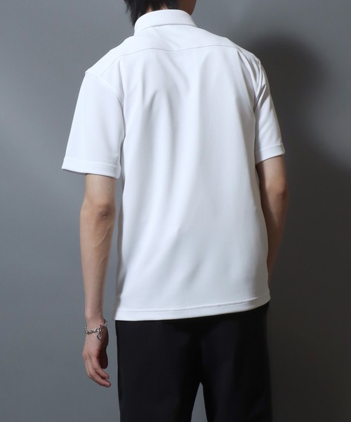 ANPAS(アンパス)の「Sweat-Concealing Polo Shirt / フレッシュテック 汗染み防止カノコポロシャツ 汗隠し/透けにくい/UV対策/接触冷感/ドライ メンズ ビジカジ(ポロシャツ・メンズ・グレー/ブラック/ネイビー/ホワイト・LL/L/M)」の10枚目の写真