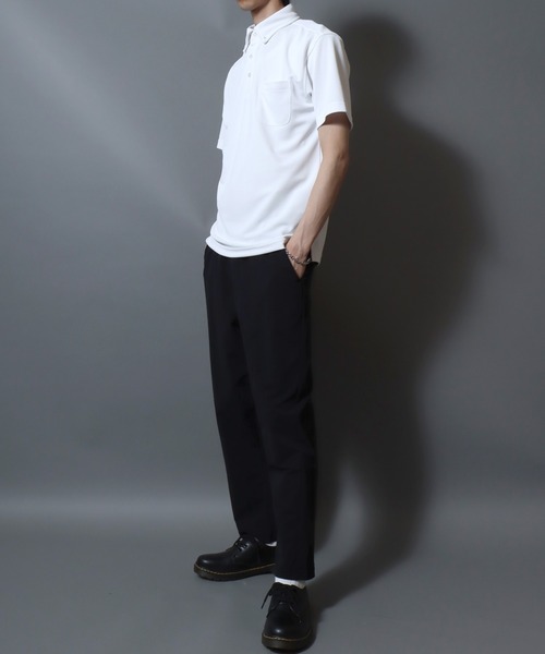 ANPAS(アンパス)の「Sweat-Concealing Polo Shirt / フレッシュテック 汗染み防止カノコポロシャツ 汗隠し/透けにくい/UV対策/接触冷感/ドライ メンズ ビジカジ(ポロシャツ・メンズ・グレー/ブラック/ネイビー/ホワイト・LL/L/M)」の11枚目の写真