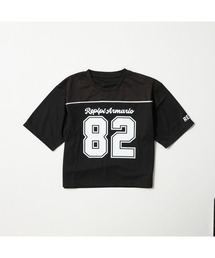 repipi armario | repipi armario レピピアルマリオ 半袖Tシャツ ナンバリング ゆったりシルエット メッシュ(Tシャツ/カットソー)