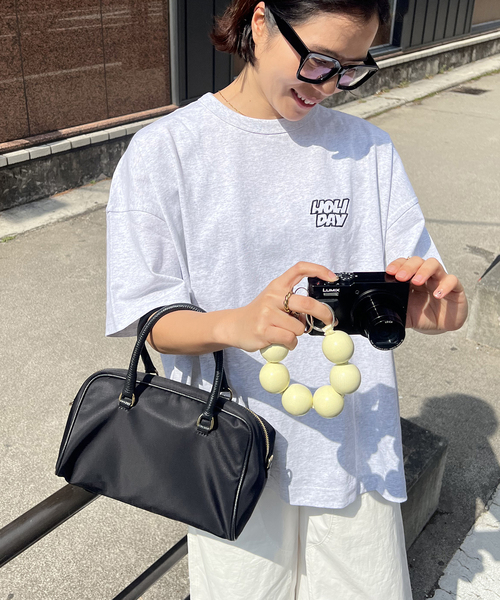 Champion(チャンピオン)の「別注【CHAMPION*JOURNAL STANDARD by HOLIDAY】16s/1 Jersey T-SH(Tシャツ/カットソー・レディース・ブラック系その他/チャコールグレー/ネイビー/ホワイト/ブラウン/ピンク・FREE)」の15枚目の写真