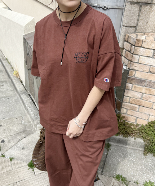 Champion(チャンピオン)の「別注【CHAMPION*JOURNAL STANDARD by HOLIDAY】16s/1 Jersey T-SH(Tシャツ/カットソー・レディース・ブラック系その他/チャコールグレー/ネイビー/ホワイト/ブラウン/ピンク・FREE)」の20枚目の写真