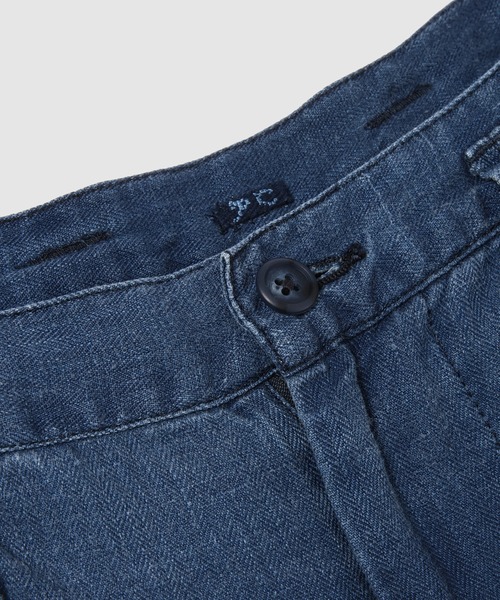 PORTER CLASSIC（ポータークラシック）の「INDIGO LINEN BEBOP PANTS（その他パンツ・メンズ・ブルー・M/L）」の4枚目の写真