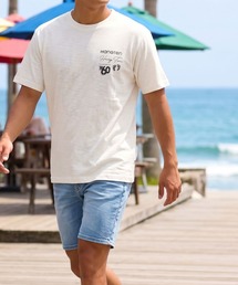 HANGTEN（ハンテン）の「【HANGTEN/ハンテン】スラブ天竺バックサガラ刺繍Ｔシャツ/バックデザイン アメリカン サーフ カジュアル（Tシャツ/カットソー）」