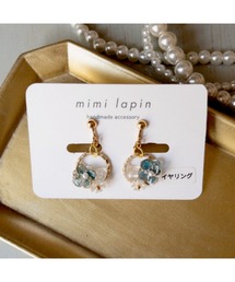 【mimi lapin】揺れる小さなフラワーリースイヤリング(MA)