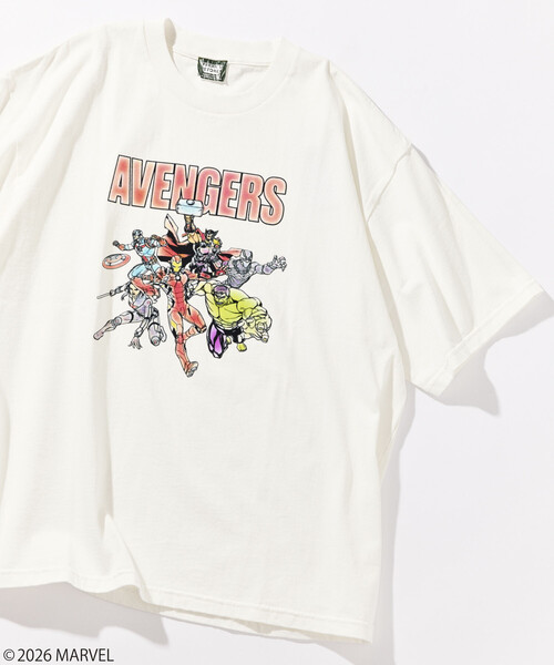 セール】MARVEL/マーベル/アベンジャーズ/クルーネックTシャツ/静電