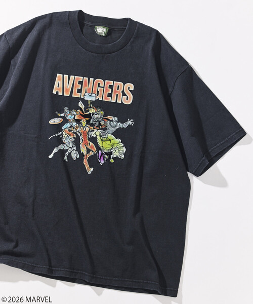 セール】MARVEL/マーベル/アベンジャーズ/クルーネックTシャツ/静電