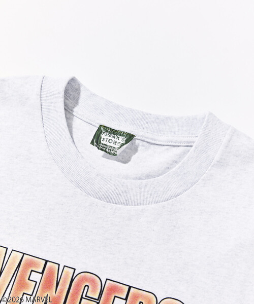 FREAK'S STORE(フリークスストア)の「MARVEL/マーベル/アベンジャーズ/クルーネックTシャツ/静電フロッキー加工(Tシャツ/カットソー・メンズ・ブラック/ホワイト/ライトグレー・MEDIUM/LARGE)」の18枚目の写真
