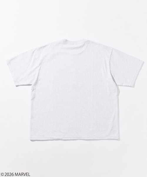 FREAK'S STORE(フリークスストア)の「MARVEL/マーベル/アベンジャーズ/クルーネックTシャツ/静電フロッキー加工(Tシャツ/カットソー・メンズ・ブラック/ホワイト/ライトグレー・MEDIUM/LARGE)」の5枚目の写真
