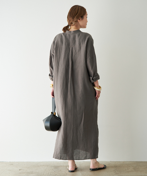 Deuxieme Classe(ドゥーズィエムクラス)の「*Linen ワンピース(ワンピース・レディース・カーキ/ブラウン/ホワイト・FREE)」の8枚目の写真