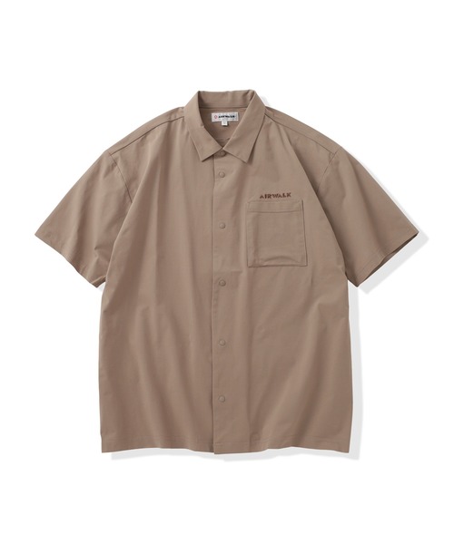 AIRWALK(エアウォーク)の「【AIRWALK/エアウォーク】カットツイルシャツ 半袖/開襟シャツ/カジュアル/セットアップ/メンズ/無地(Tシャツ/カットソー・メンズ・ネイビー/ベージュ/カーキ/ブラック・MEDIUM/LARGE/X-LARGE)」の8枚目の写真