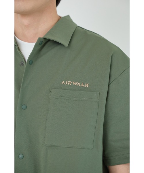 AIRWALK(エアウォーク)の「【AIRWALK/エアウォーク】カットツイルシャツ 半袖/開襟シャツ/カジュアル/セットアップ/メンズ/無地(Tシャツ/カットソー・メンズ・ネイビー/ベージュ/カーキ/ブラック・MEDIUM/LARGE/X-LARGE)」の7枚目の写真
