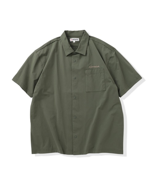 AIRWALK(エアウォーク)の「【AIRWALK/エアウォーク】カットツイルシャツ 半袖/開襟シャツ/カジュアル/セットアップ/メンズ/無地(Tシャツ/カットソー・メンズ・ネイビー/ベージュ/カーキ/ブラック・MEDIUM/LARGE/X-LARGE)」の6枚目の写真