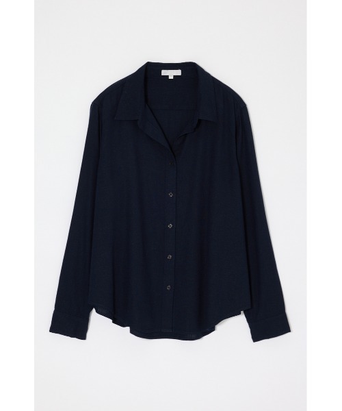 MOUSSY(マウジー)の「LINEN BLEND BASIC シャツ(シャツ/ブラウス・レディース・ホワイト/ベージュ/ネイビー・FREE)」の5枚目の写真