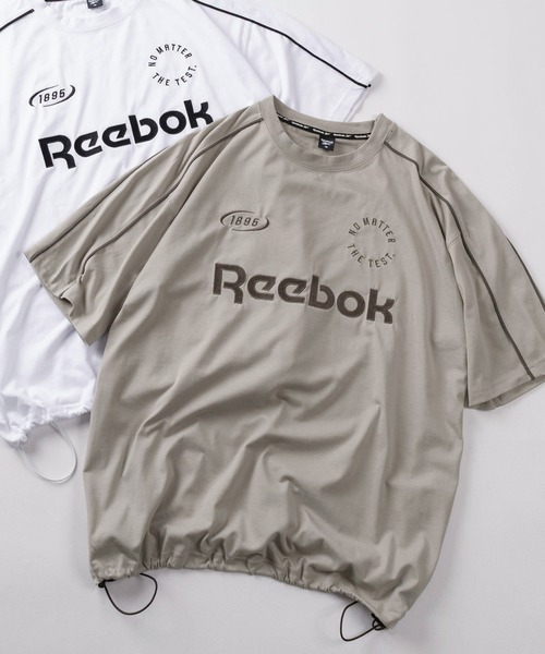 Reebok(リーボック)の「【77】【Reebok/リーボック】ブランドロゴ ドローコード付 ゲームTシャツ(Tシャツ/カットソー・メンズ・チャコールグレー/グレイッシュベージュ/ホワイト/ブラック・M/L)」の4枚目の写真