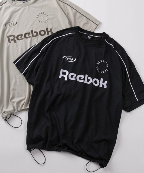 Reebok(リーボック)の「【77】【Reebok/リーボック】ブランドロゴ ドローコード付 ゲームTシャツ(Tシャツ/カットソー・メンズ・チャコールグレー/グレイッシュベージュ/ホワイト/ブラック・M/L)」の2枚目の写真